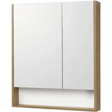 Акватон Шкаф с зеркалом Сканди 70 1A252202SDZ90 (белый/дуб рустикальный)
