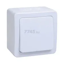 Выключатель одноклавишный наружный IEK Гермес Plus белый (EVMP10-K01-10-54-EC)