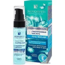 Novosvit Гель для лица Филлер 3 D гиалуроновая кислота усилитель увлажнения 30 мл