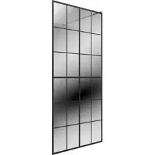 Душевая стенка Teymi Helmi 90x200 T00311 (тонированное стекло/черный матовый)