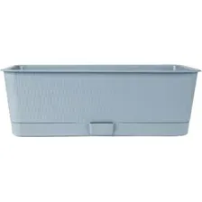 Кашпо 5 Plast Прованс Балконный ящик (9.5л, ментол, с подставкой)