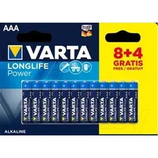 Комплект батареек Varta Longlife Power AAA 1.5V LR03 / 04903121472 (12шт)