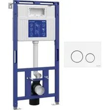 Инсталляция для унитаза Cersanit Aqua Prime М 50 68179 с кнопкой Twins 63526 (кнопка белый)