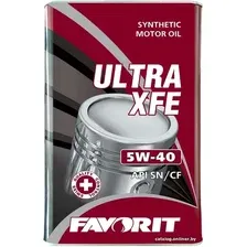 Моторное масло Favorit Ultra XFE 5W40 API SN/CF Metal / 54706 (4л)