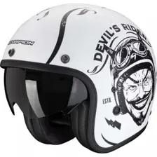 Мотошлем Scorpion Exo Belfast Evo Romeo (р. M, белый матовый/черный)