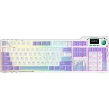 Клавиатура Ajazz AK35I V4 Avocado Switch (фиолетовый/белый/синий)