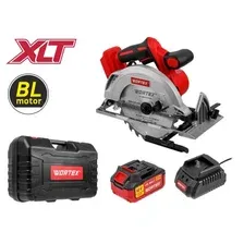 Аккум. циркулярная пила WORTEX CCS 1819-1 в чем. ALL1 XLT SET БЕСЩЕТ., 18 В, 185 мм, до 63 мм (АКБ 1х4 А*ч, ЗУ 2А)