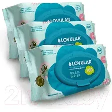 Влажные салфетки детские Lovular Sweet Kiss / 429545 (3x100шт)