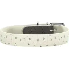 Ошейник HUNTER Collar Convenience Refl Glow 69152 (55/M-L белый/звезды)