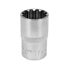Головка торцевая spline 1/2 6гр. 17мм L38мм CrV на держателе Yato YT14829