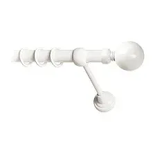 Карниз для штор Lm Decor Шар большой 059 1р гладкий 25мм (белый глянец, 2м)