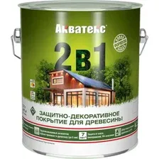 Пропитка защитно-декоративная РОГНЕДА Акватекс 2 в 1 тик 2,7 л