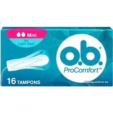 Тампоны без аппликатора O.b. ProComfort Mini (16 шт)