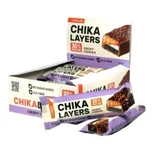 Протеиновый батончик Chikalab Chika Layers (60 г, хрустящее печенье с двойным шоколадом)
