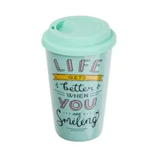 Многоразовый стакан Perfecto Linea Life Gets Better 30-140122 400мл (бирюзовый)