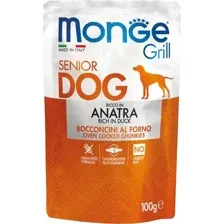 Влажный корм для собак Monge Grill Senior с уткой (100г)