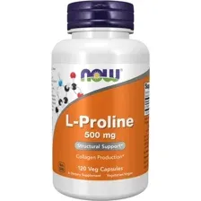 L-пролин Now Foods L-Proline 500 мг (120 капсул)