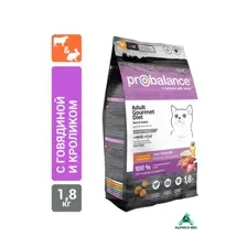 Корм для кошек ProBalance Gourmet diet, говядина и кролик, 1.8 кг
