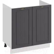 Шкаф напольный Трия Лина 1Н8М (белый/графит)