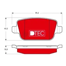 Тормозные колодки дисковые задняя ось TRW GDB1732DTE