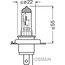 лампа NIGHT BREAKER SILVER 1шт H4 12V 6055W P43t 100 света OSRAM 64193NBS