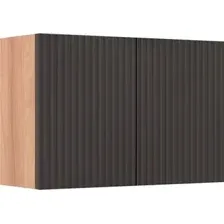 Runo Шкаф для ванной Соренто 60x30/Тренто 60x30 вертикаль (крафтовый дуб/графит)