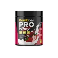 Протеин сывороточный (концентрат) Bombbar Whey Protein Pro (450 г, клубника со сливками)