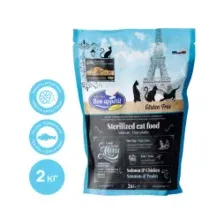 Сухой корм для стерилизованных кошек BON APPETIT Sterilized курица и лосось 2 кг 