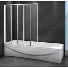 Стеклянная шторка для ванны Cezares RELAX-V-5-120/140-P-Bi-L