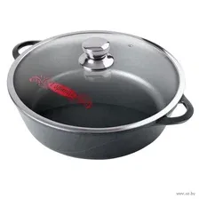 Жаровня алюминиевая с крышкой 4,5 л "Классик"