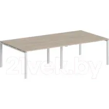 Комплект письменных столов Norden 280x143.8x75 / SG.255.OL.63.WH (белый/дуб светлый)