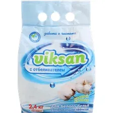 Стиральный порошок Viksan автомат с отбеливателем для белого Цветок хлопка 2.4 кг