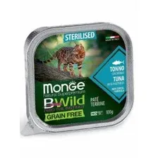 Monge Консервы BWild GF Sterilised Cat (Тунец, овощи) 100 г