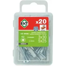 Дюбель распорный ЕКТ 3.0x30 B008016 (20 шт, нейлон)