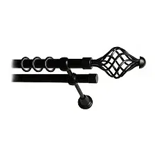 Карниз для штор Lm Decor Вираж 098 2р гладкий 25/19мм (черный матовый, 3м)