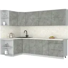 Кухонный модуль Интерлиния Мила Матте 1.5x2.8 А (керамика/керамика/опал светлый)