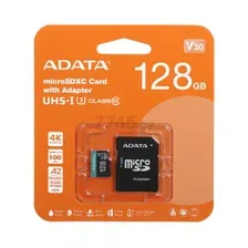 Карта памяти A-DATA MicroSDXC 128GB Premier Pro с адаптером SD (AUSDX128GUI3V30SA2-RA1)