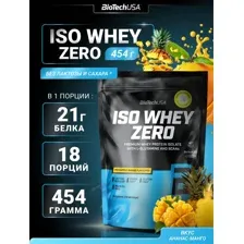 Протеин "Iso Whey Zero, Biotech" 454 грамм вкус ананас-манго