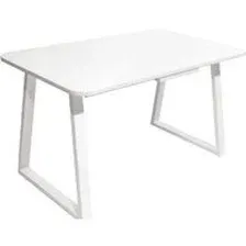 Кухонный стол Sheffilton SHT-T40/130-160 (белый глянцевый/белый)