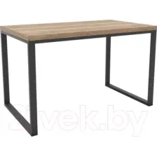 Обеденный стол Hype Mebel Чикаго раздвижной 110x70 (черный/дуб галифакс натуральный)