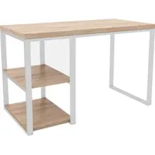 Стол Hype Mebel Дэск-2 120x60 (белый/дуб галифакс натуральный)