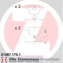 Тормозные колодки Zimmermann 214871701
