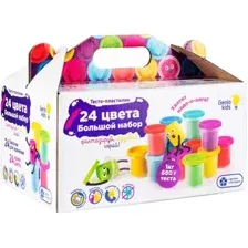 Набор для лепки Genio Kids Тесто-пластилин TA1097 (24 баночки)