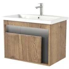 Дабер Тумба под умывальник 016 WeltWasser Deilbach 7517-70 Т16.7W.0.22_light (с подсветкой, дуб галифакс/серый)