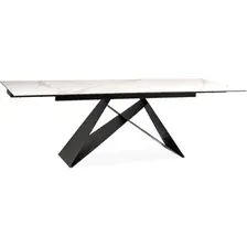 Кухонный стол Signal Westin III ceramic WESTINIIIBC180 (белый мрамор/черный)
