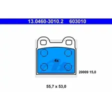 Тормозные колодки дисковые передняя ось ATE 13.0460-3010.2