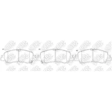 Тормозные колодки дисковые передняя ось NIBK PN3816