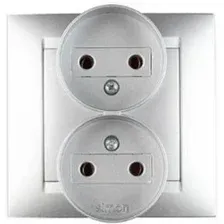 Розетка Simon 15 1590457-033 (алюминий)