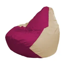 Кресло-мешок FLAGMAN Груша Мега фуксия/светло-бежевый (Г3.1-373)