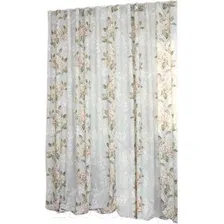 Тюль Delfa Flowers СТШ W2277/6440/7008 (500x270, зеленые цветы)